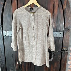 Eileen Fisher gauzy linen top PS